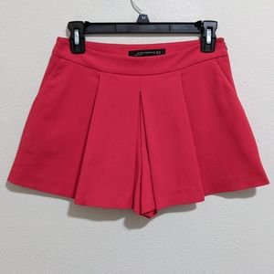 Zara Woman High Waisted Pleated Shorts